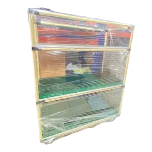 bl038666 xe day hang kt1530x1200x600mm ong thep phu composite d28xt12mm mat san go dan tham esd 6 banh xe esd