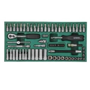 Khay tuýp lục giác 1/4" 66 chi tiết (hệ mét)