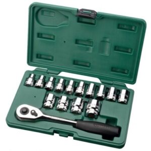Bộ đầu tuýp 15 chi tiết 1/2" (hệ mét)