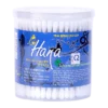 Tăm bông, Hana lõi gỗ hộp tròn (200 cái/ hộp), Imexco - Ảnh 1
