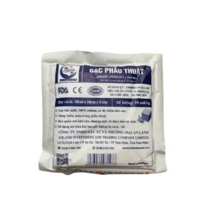 Gạc phẫu thuật, KT10cmx10cm 8 lớp (100 cái/ gói) - Ảnh 1