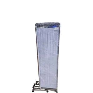 bl037550 binh phong y te inox loai 4 canh vai lot mau trang kt170cmx200cm chan co dinh