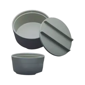 Thố đựng canh nhựa, LBF006 melamine màu xám nhám - Ảnh 1