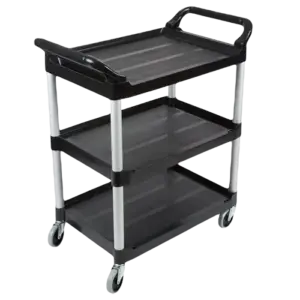 Xe đẩy thức ăn, A500B 3 tầng nhựa màu đen KT1030x500x960 - Ảnh 1