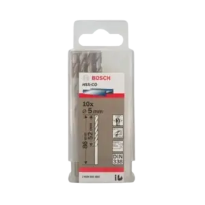 bl027425 bo mui khoan sat va inox pn 2608585885 hss g din 338 d5mm 10 cai hop bosch