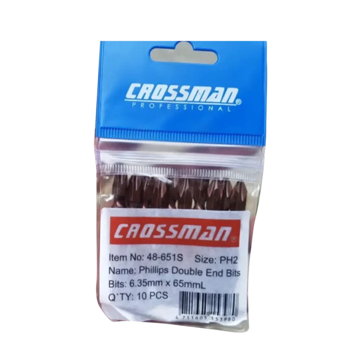 bl035918 mui vit 2 dau 48 651s kt635x65mm 10 chiec tui crossman photo Mũi vít 2 đầu, 48-651S KT6.35x65mm (10 chiếc/ túi), Crossman - Ảnh 1