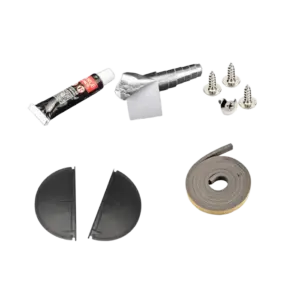 bl037277 ngan thoat mui mau den kem keo dan co dinh bang dinh giay bac vit la ngan du phong cuon xop chan khe ho l90mm id180mm de kt210mmx200mm
