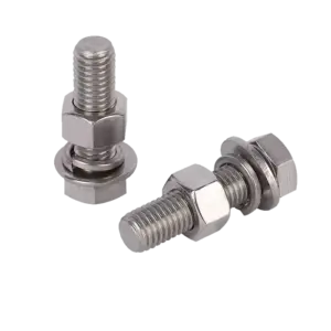 Bộ bu lông, DIN933-M16x50 kèm ốc vòng đệm đệm vênh DIN127A-M16x50-SUS304 - Ảnh 1
