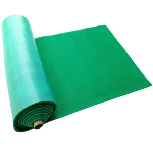 bl004585 tham roi nhua pvc mau xanh la kt12x18m