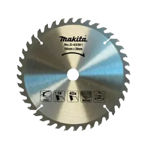 Lưỡi cưa TCT, D-03361 dùng cho gỗ/ máy cưa đĩa 40 răng KT185x20mm, Makita - Ảnh 1