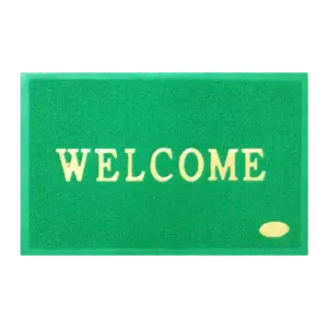 bl007034 tham nhua chui chan mau xanh la welcome kt08x12m