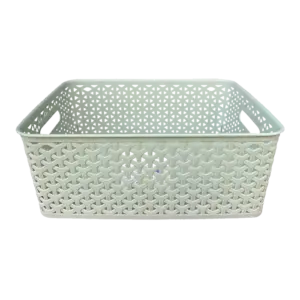 Rổ nhựa mây chữ nhật, TL1-953 gồm đế cao su 3mm, Tự Lập - Ảnh 1
