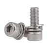 Bộ bu lông lục giác chìm đầu trụ, DIN912-M5x25 kèm 1 bu lông/ 1 đệm phẳng/ 1 đệm vênh - Ảnh 1