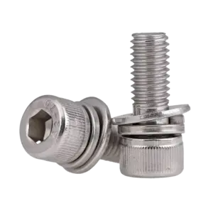 Bộ bu lông lục giác chìm đầu trụ, DIN912-M5x25 kèm 1 bu lông/ 1 đệm phẳng/ 1 đệm vênh - Ảnh 1