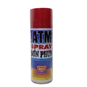 Sơn xịt, A211 màu đỏ (400ml/ chai), ATM - Ảnh 1