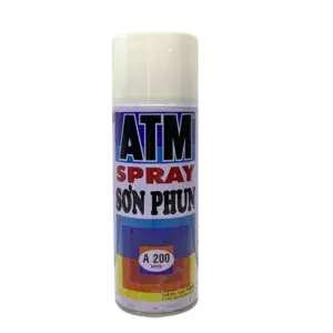 Sơn xịt, A200 màu trắng (400ml/ chai), ATM - Ảnh 1