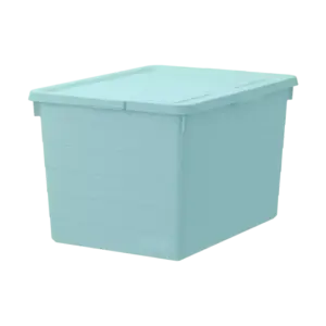 bl012438 thung nhua mau xanh xam co nap kt15x38x25cm ikea