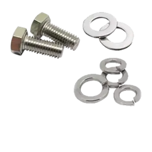 Bu lông lục giác ngoài, DIN933-M5x20 gồm đệm vênh DIN127A/ đệm phẳng DIN125A-M5 - Ảnh 1