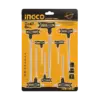 Bộ lục giác, HHKT8083 tay cầm chữ T (8 chi tiết/ bộ), Ingco - Ảnh 1