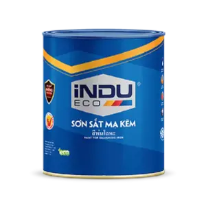 Sơn sắt mạ kẽm, E260 màu xanh dưa hấu, Indu - Ảnh 1