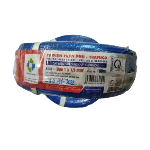 bl015180 day cap dien 1 loi mau xanh la 200m cuon 1x15mm tran phu