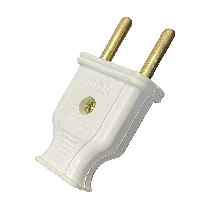 bl015569-phich-cam-2-chau-phi-5-eu2o5-lioa Phích cắm 2 chấu, EU 2PHI5 chân tròn phi 5, Lioa - Ảnh 1
