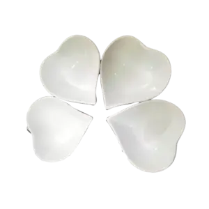 Đĩa salad hình trái tim, D13cm, Bát Tràng - Ảnh 1