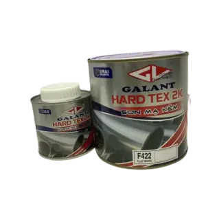 Sơn sắt kẽm Hard Tex 2K, 422 màu trắng mờ, Galant - Ảnh 1