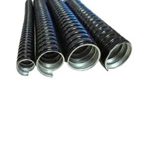 Ống ruột gà, phi 50mm T0.6mm lõi thép bọc nhựa trắng - Ảnh 1