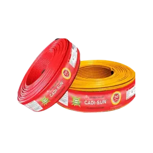 Dây điện cứng, CV1x 4 màu đỏ Cu/PVC/1x4mm2/0.6/1kV (300m/ cuộn chia thành 3 phần), LS - Ảnh 1