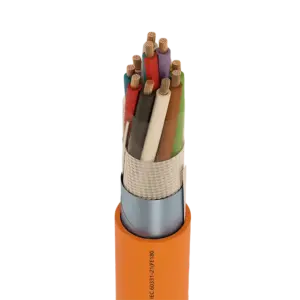 Cáp chống cháy lõi xoắn nhiều lớp chống nhiễu, FRC-OS Cu/FR/OS/LSHF (PN: FR6387-OS-0215) 300/500V màu đỏ KT2x1.5mm2, Escab - Ảnh 1