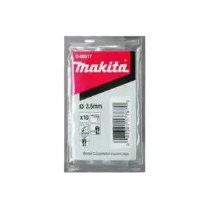 Mũi khoan kim loại, D-06317 HSS-G D3.5mm (10 mũi /vỉ), Makita - Ảnh 1