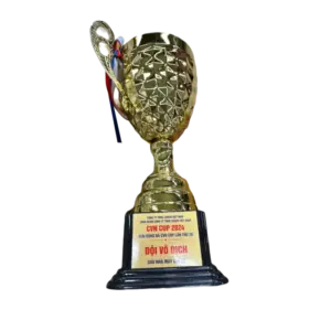 bl027146 cup bong da bang kim loai mau vang nhua ma vang h42cm