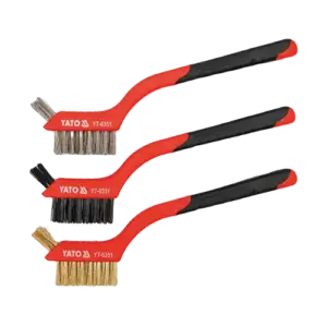 Bộ bàn chải, YT-6351 sợi kim loại (3 cái/ bộ), Yato - Ảnh 1