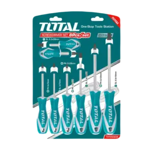 Bộ tuốc nơ vít dẹp và bake, THT250608 (8 chi tiết/ bộ), Total - Ảnh 1
