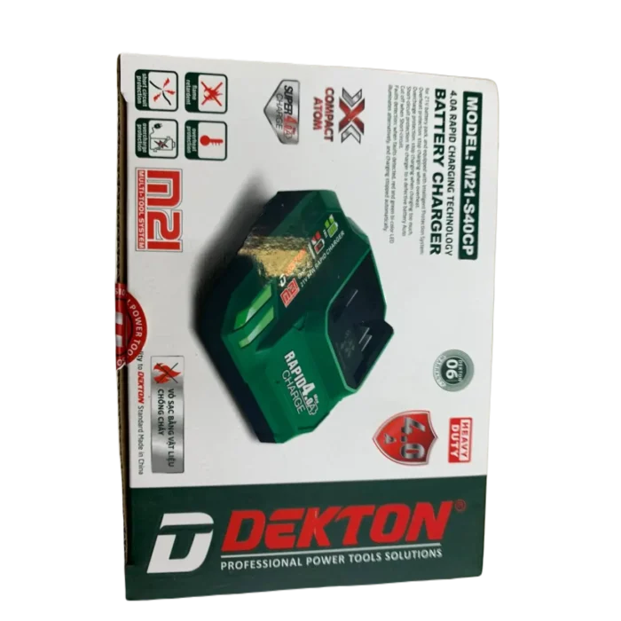 bl033585 sac nhanh m21 s40cp 21v 4ah dekton photo Sạc nhanh, M21-S40CP 21V 4Ah, Dekton - Ảnh 1