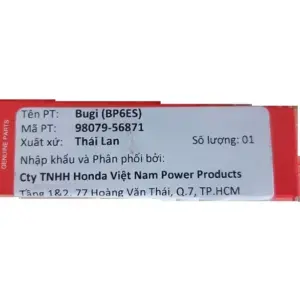 Bugi máy cắt cỏ, BP6ES 98079-56871, Honda - Ảnh 1