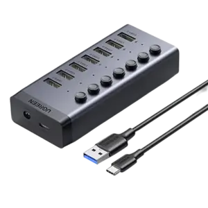 bl035176 bo hub 90307 chia 7 cong usb 30 kem nguon 12v2a eu ugreen