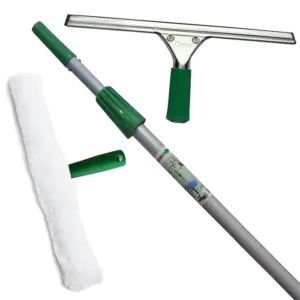 Bộ dụng cụ lau kính, gồm cây nối lau kính 2 đoạn KT1.2m/ tay gạt kính KT35cm/ bông lau kính KT35cm, OEM - Ảnh 1
