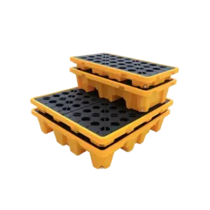 bl037483 pallet nhua chong tran spl 131315 4t hdpe mau vangden 4 thung kt1300x1300x150mm linki