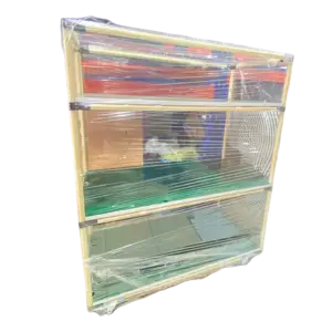 bl038666 xe day hang kt1530x1200x600mm ong thep phu composite d28xt12mm mat san go dan tham esd 6 banh xe esd