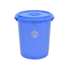 Thùng nhựa có nắp, màu xanh dương 120L D55.5x63cm, Song Long - Ảnh 1