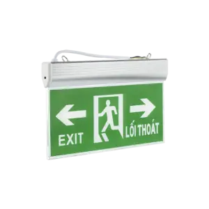Đèn LED EXIT lối thoát hiểm 1 mặt mũi tên chỉ bên phải, CD01 40x20/2.2W gồm tem kiểm định PCCC, Rạng Đông - Ảnh 1