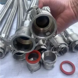 Bộ khớp nối nhanh, Loại DN15 (1/2") / Ren trong19.5 mm/ DK ngoài 50.5/ chiều dài 40mm/ độ dày 2.35mm/SUS316, OEM - Ảnh 1