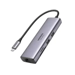 Bộ chuyển đổi USB Type - C sang HDMI 4K 60Hz + USB 3.0 + LAN 1Gbps + TF/SD + PD 100W, CM512 (60515), Ugreen - Ảnh 1