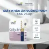 Giấy ăn 2 lớp, KT: 240x230mm (Định lượng 12.5 g/m2; 1kg/ túi), Posy - Ảnh 1