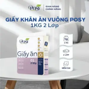 Giấy ăn 2 lớp, KT: 240x230mm (Định lượng 12.5 g/m2; 1kg/ túi), Posy - Ảnh 1