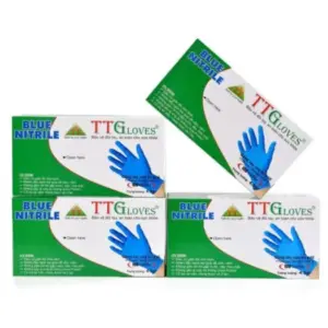 Găng tay y tế Nitrile màu trắng không bột 4.5gr, size M (50 đôi/ hộp), TTGloves - Ảnh 1