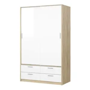 Tủ quần áo gỗ công nghiệp 2 cánh, KT: L1200xW500xH2000mm (màu vân gỗ), OEM - Ảnh 1