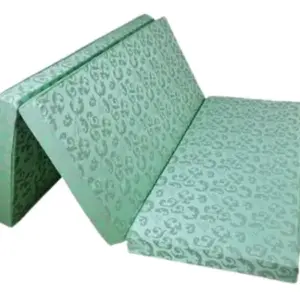 Đệm vỏ gấm 3 mảnh, KT W120xL190xT5cm (màu xanh hoa/ kèm màn chụp kích thước 120x190cm), Sông Hồng - Ảnh 1